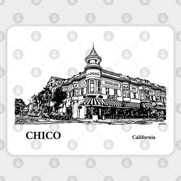 Chico California Sticker by Lakeric